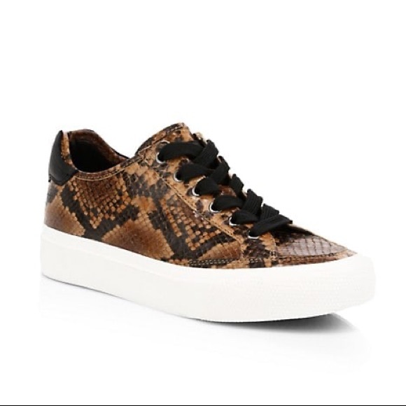 rag & bone Shoes - Rag & Bone Low Top Snakeskin Leather Sneaker, 8.5